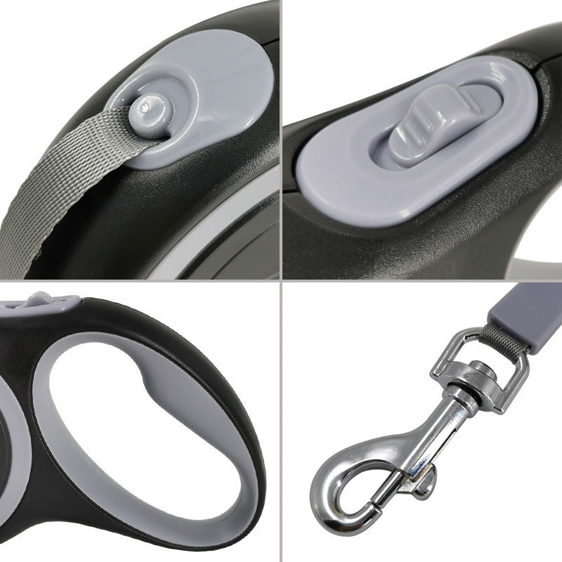 Laisse Rétractable Automatique pour Chien – Solide et Confortable pour Chiens Moyens et Grands